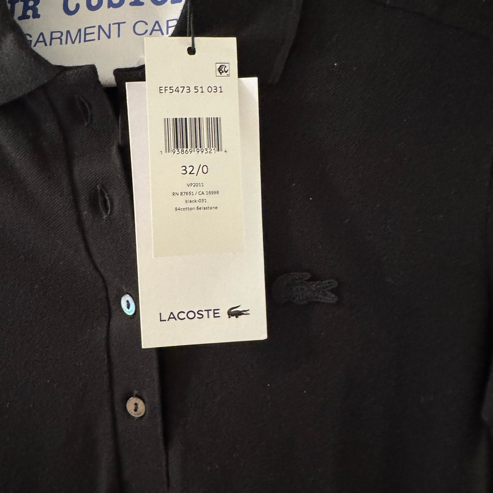 Lacoste Classic Black Polo Dress - Picture 3 of 3